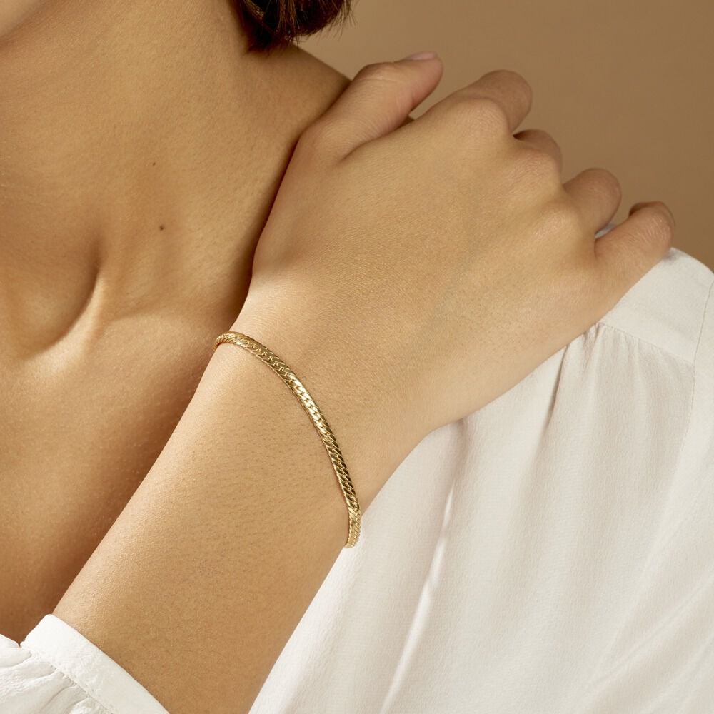 Bracelet Izel Maille Anglaise Or Jaune - Bracelets mailles Femme | Marc Orian