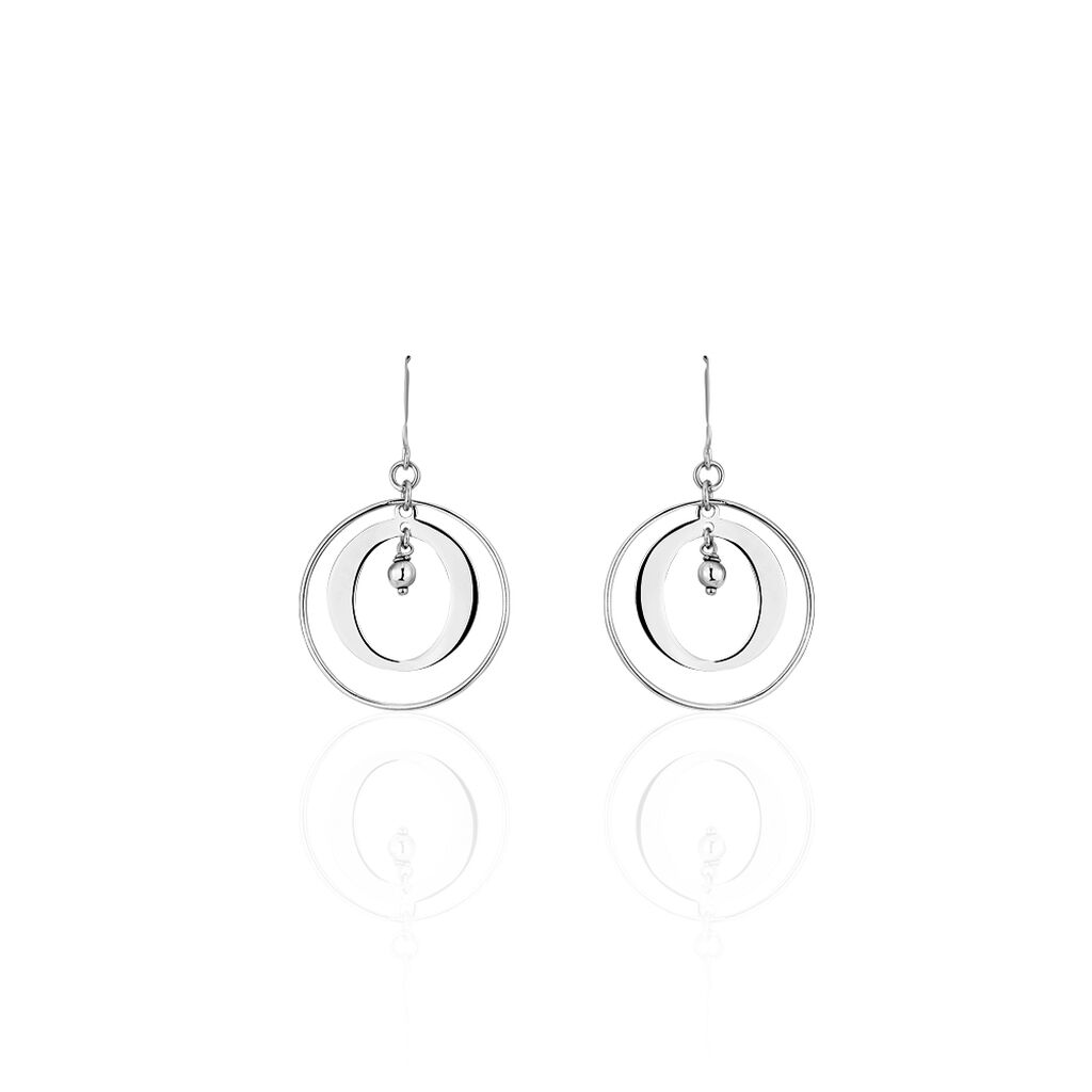 Boucles D'oreilles Pendantes Katy Argent Blanc - Boucles d'oreilles pampille Femme | Marc Orian