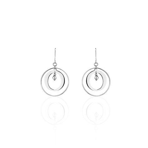 Boucles D'oreilles Pendantes Katy Argent Blanc - Boucles d'oreilles pampille Femme | Marc Orian
