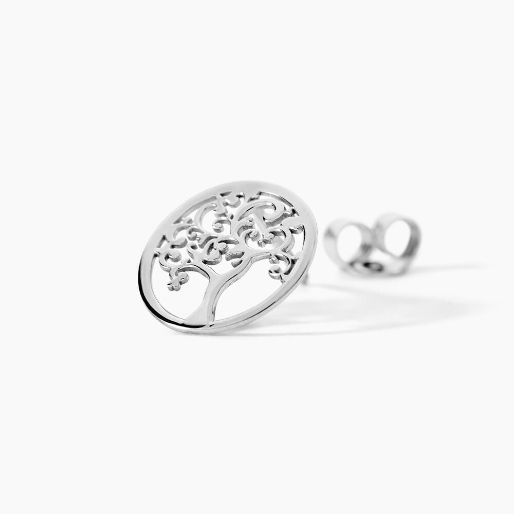 Boucles D'oreilles Puces Marijan Argent Blanc - Puces Femme | Marc Orian