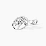 Boucles D'oreilles Puces Marijan Argent Blanc - Puces Femme | Marc Orian