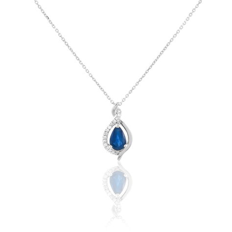 Collier Angelika Or Blanc Saphir Et Diamant - Colliers Femme | Marc Orian
