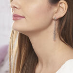 Boucles D'oreilles Pendantes Akira Argent Blanc - Pendantes Femme | Marc Orian