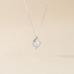 Collier Or Blanc Lydia Oxydes De Zirconium - Colliers avec pierres Femme | Marc Orian