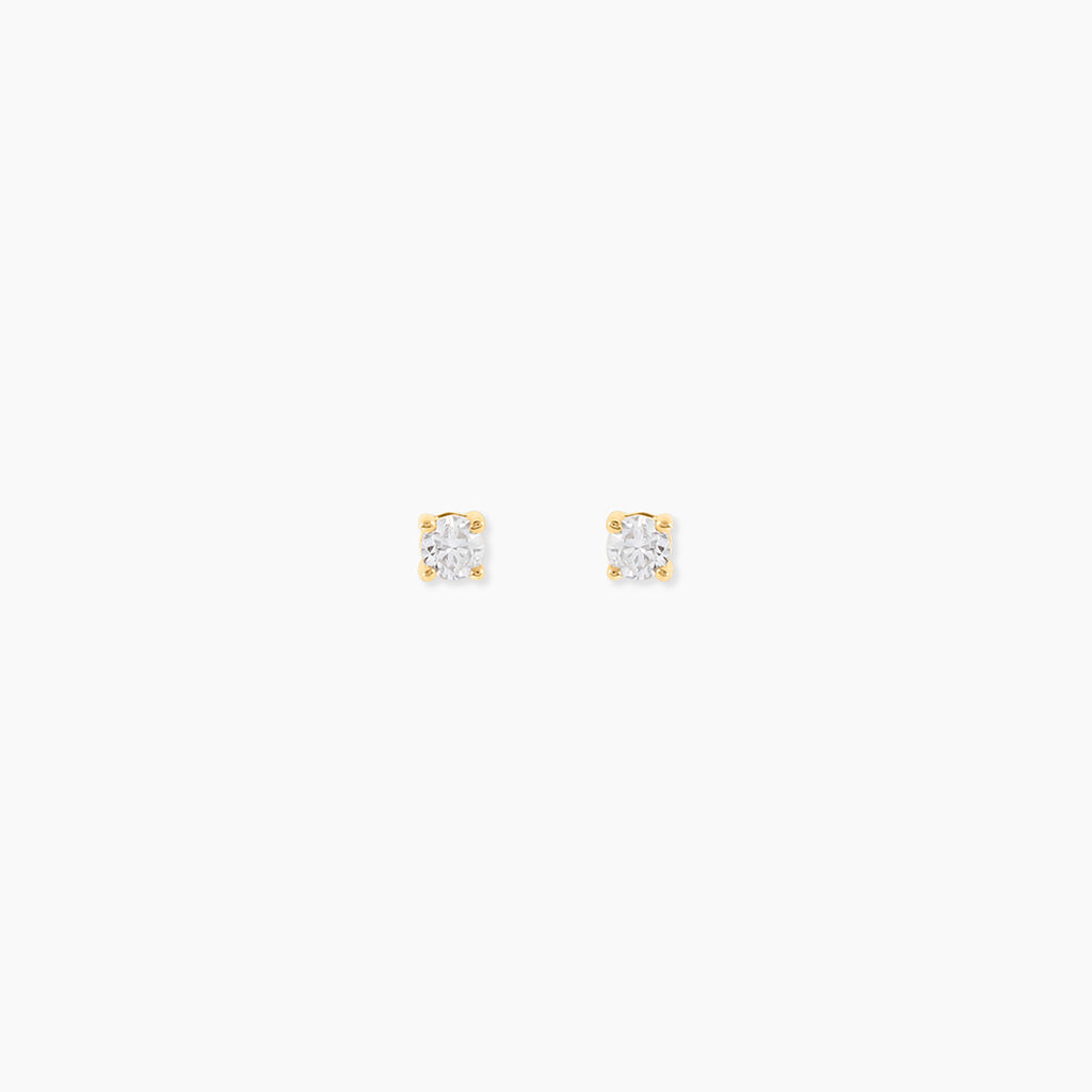 Boucles D'Oreilles Puces Aphrodite Or Jaune Diamant - Boucles d'oreilles mariage Femme | Marc Orian