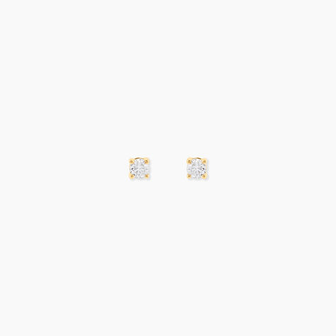 Boucles D'Oreilles Puces Aphrodite Or Jaune Diamant - Boucles d'oreilles mariage Femme | Marc Orian