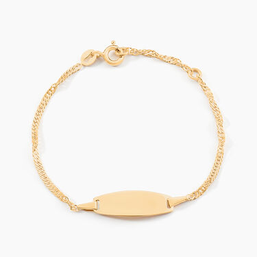 Bracelet Identite Bebe Or Jaune Ericka