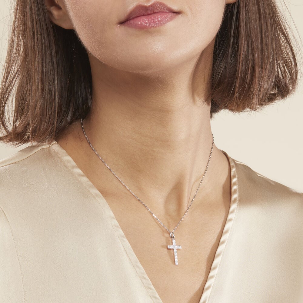Collier Carola Argent Blanc Oxyde De Zirconium - Colliers avec pierres Femme | Marc Orian
