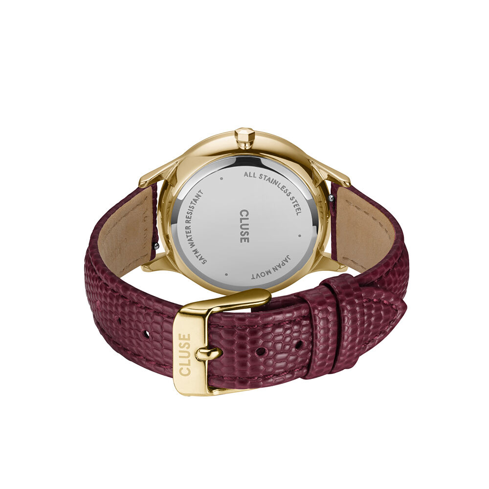 Montre Cluse Minuit Multifonction Cerise - Montres &eacute;tanches Femme | Marc Orian