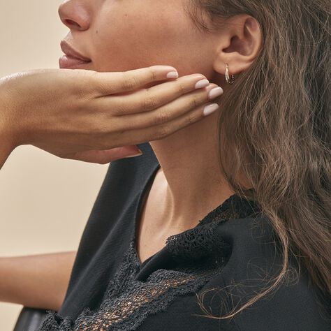 Créoles Maelia Or Bicolore - Boucles d'oreilles Créoles Femme | Marc Orian