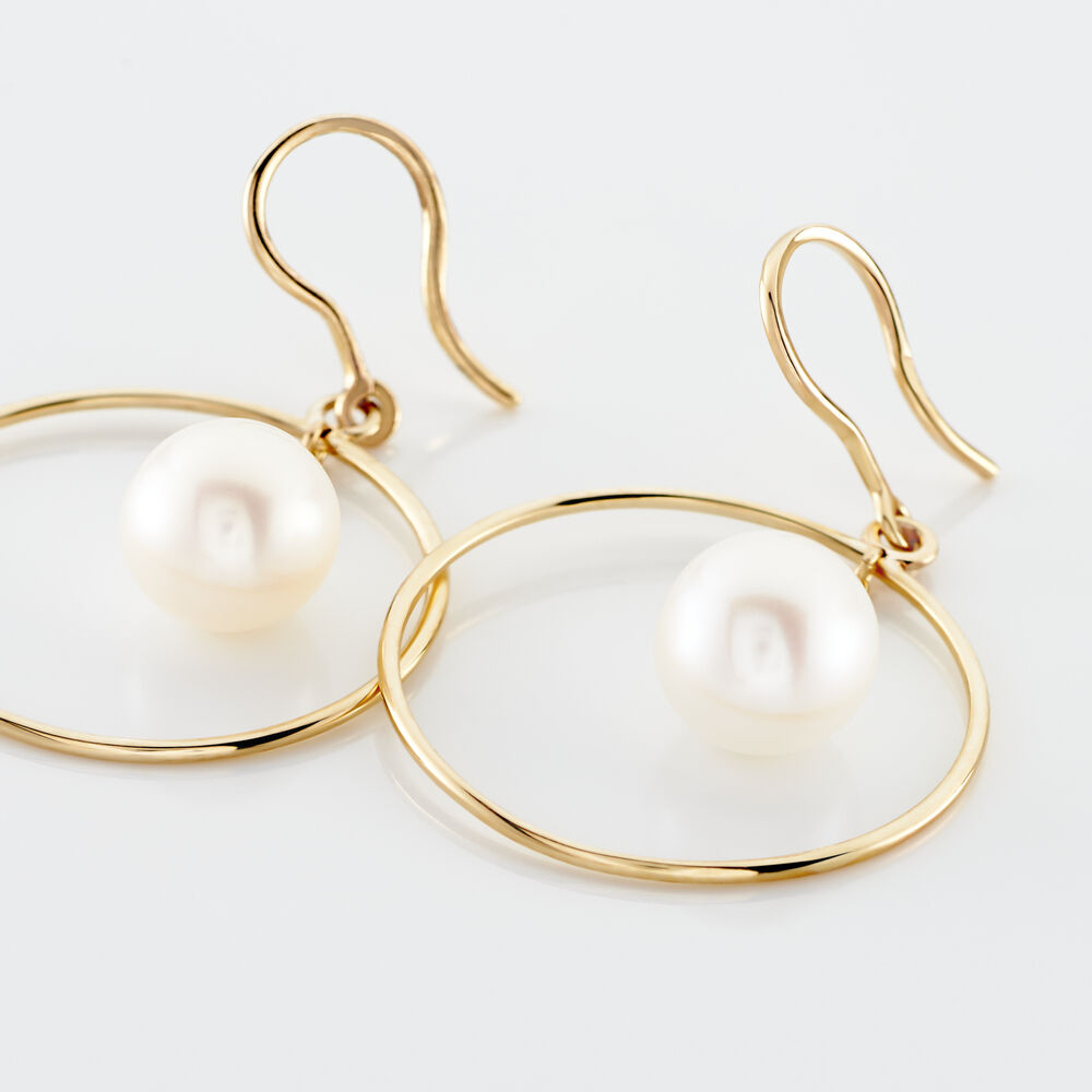 Boucles D'oreilles Pendantes Joris Or Jaune Perle De Culture - Pendantes Femme | Marc Orian