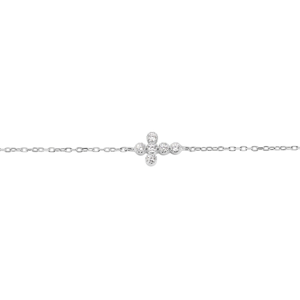 Bracelet Priscus Argent Blanc Oxyde De Zirconium - Bracelets chaînes Femme | Marc Orian