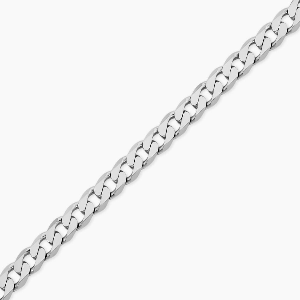 Bracelet Casper Maille Gourmette Argent Blanc - Bracelets mailles Homme | Marc Orian