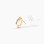 Boucles D'Oreilles Puces Cadoc Or Jaune Nacre Oxyde De Zirconium - Puces Femme | Marc Orian