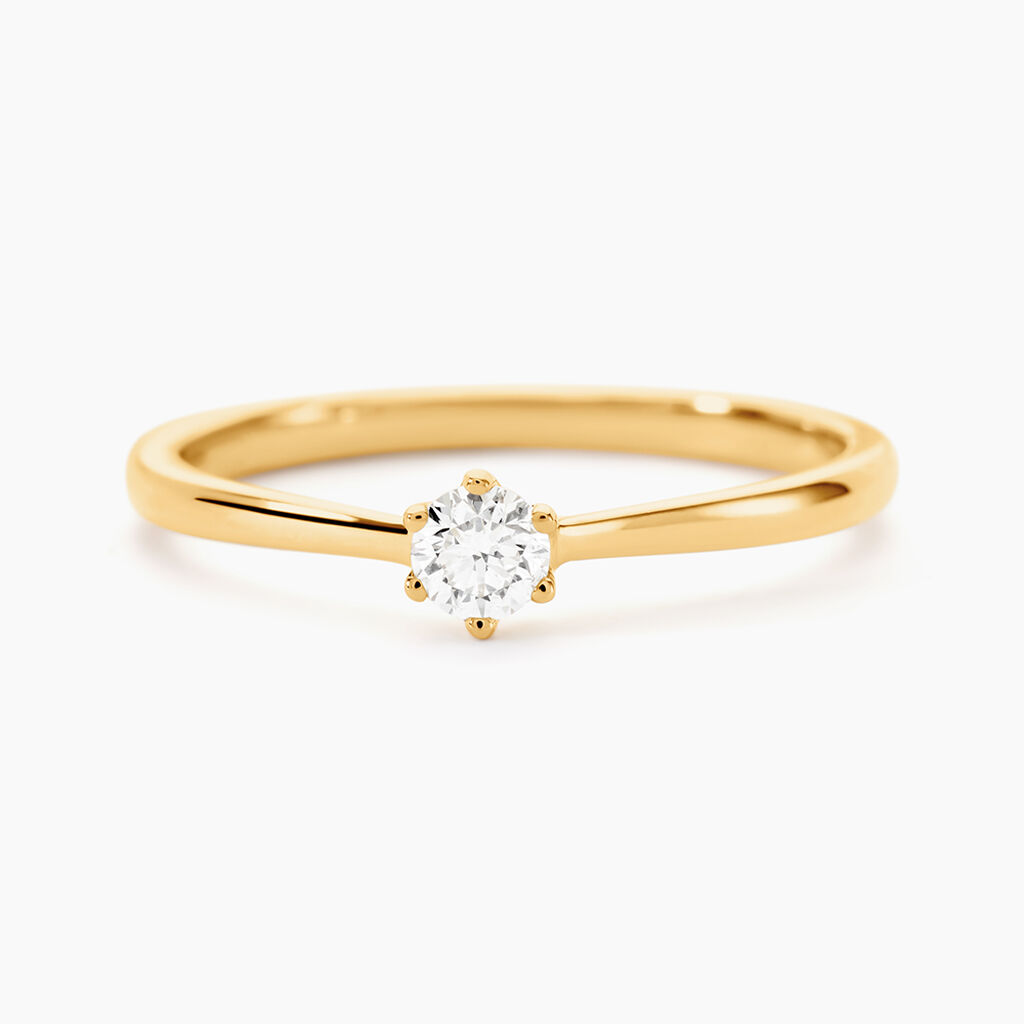 Bague Solitaire Athena Or Jaune Diamant - Solitaires Femme | Marc Orian
