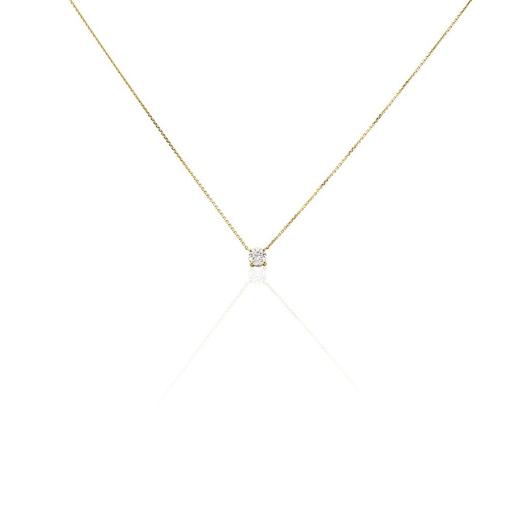 Collier Aphrodite Or Jaune Diamant Synthetique - Colliers avec pierres Femme | Marc Orian
