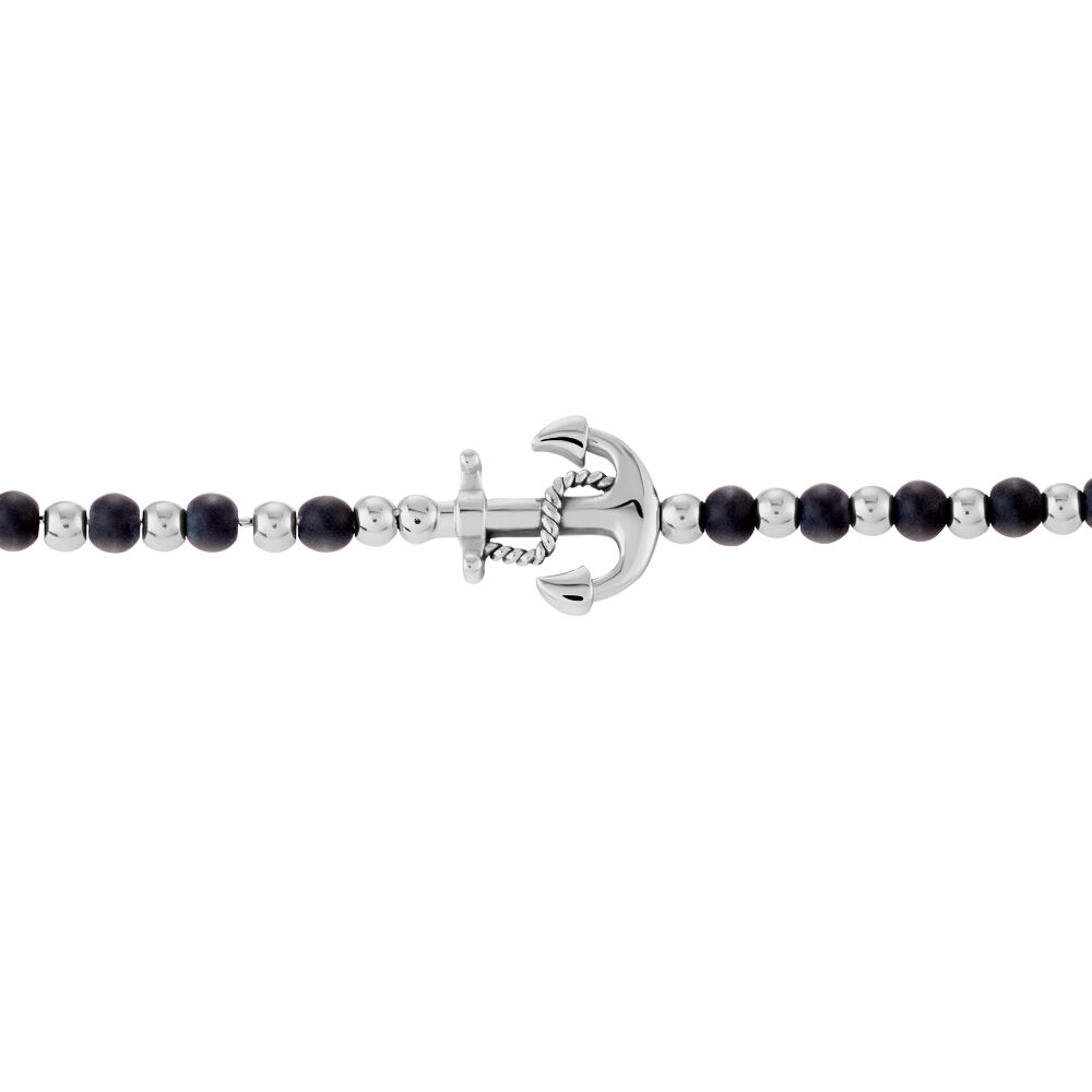 Bracelet Arris Acier Blanc Onyx - Bracelets chaînes Homme | Marc Orian