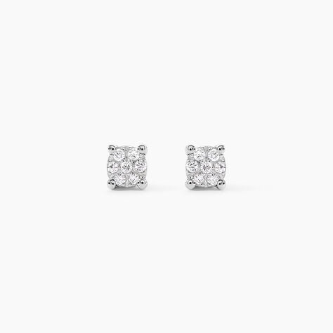 Boucles D'oreilles Puces Kate Or Blanc Diamant - Boucles d'oreilles mariage Femme | Marc Orian