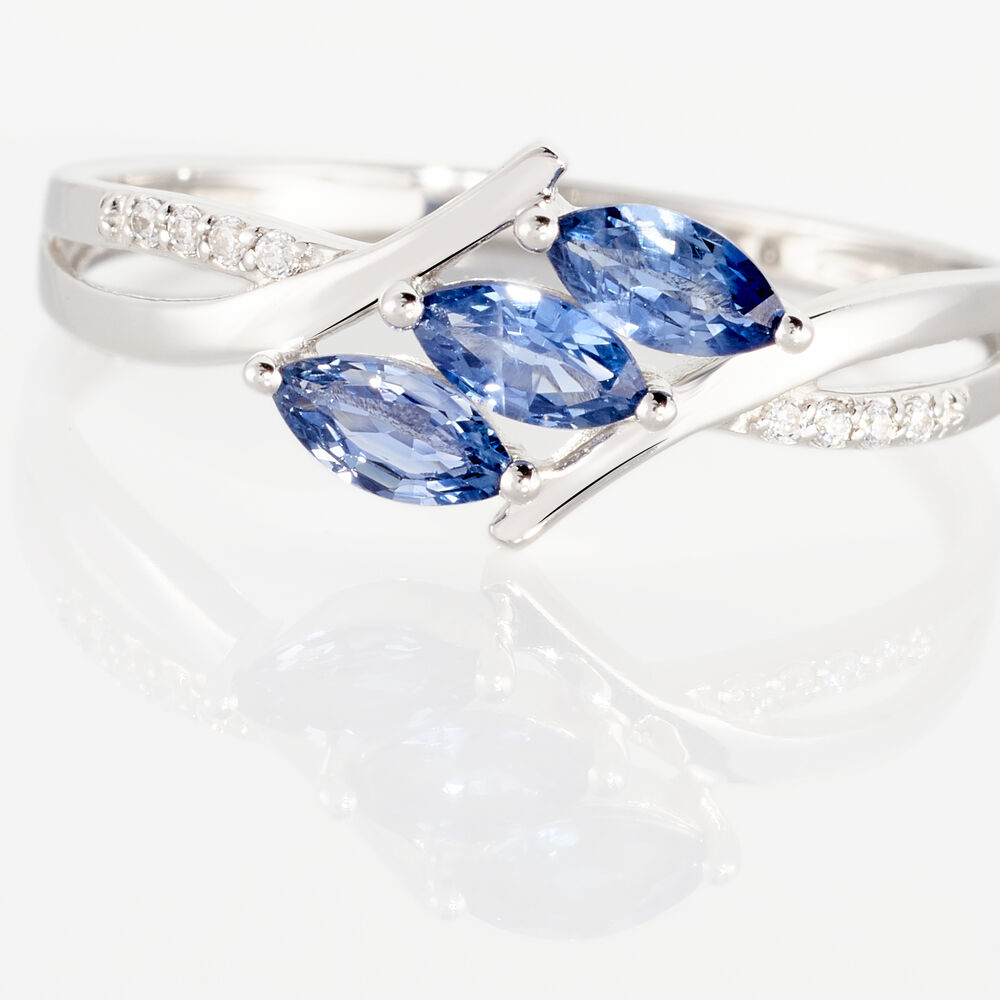 Bague Anisse Or Blanc Saphir Diamant - Bagues vintage Femme | Marc Orian
