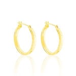 Cr&eacute;oles Dea Diamantees Fil Plat Or Jaune - Cr&eacute;oles Femme | Marc Orian