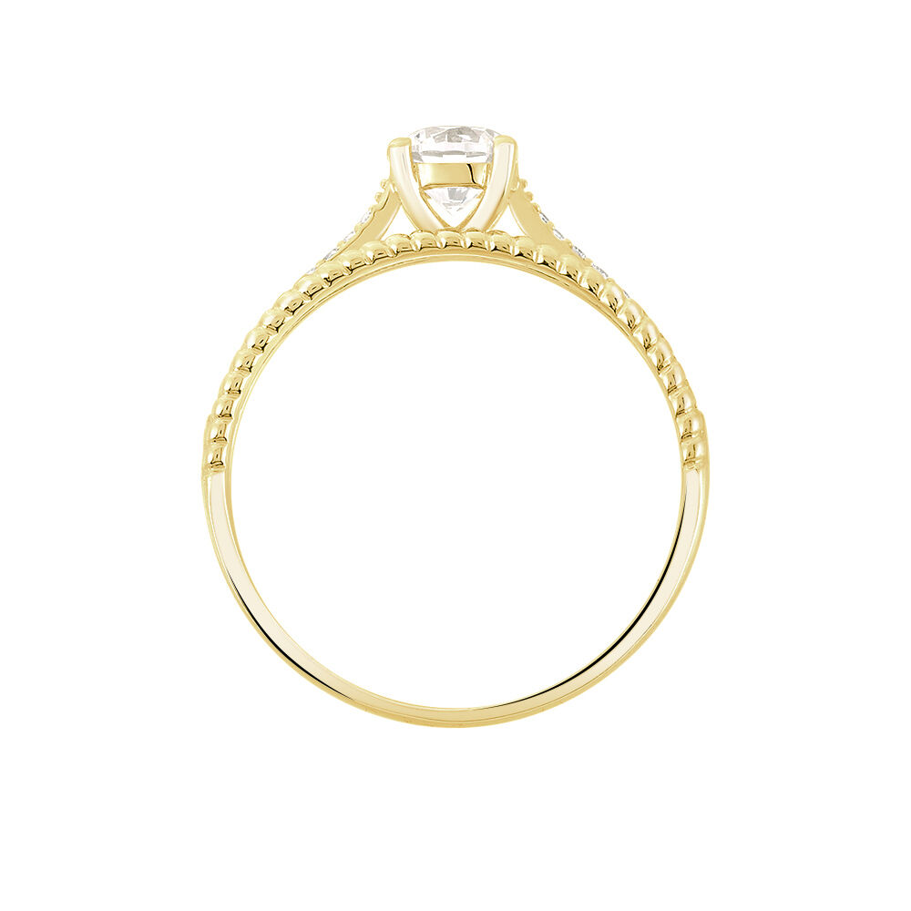 Bague Solitaire Rosemonde Or Jaune Oxyde De Zirconium - Solitaires Femme | Marc Orian