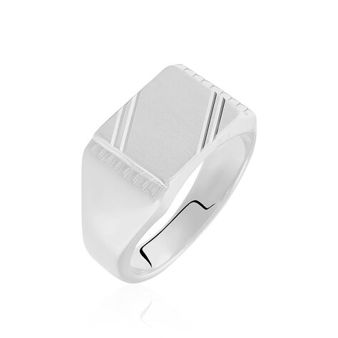 Chevalière Matthieu Argent Blanc - Chevalières Homme | Marc Orian