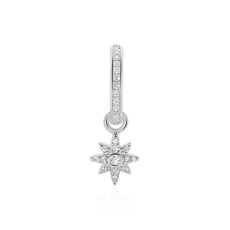 Créole Unitaire Ancelin Rondes Argent Blanc Oxyde De Zirconium - Piercings d'oreilles Femme | Marc Orian