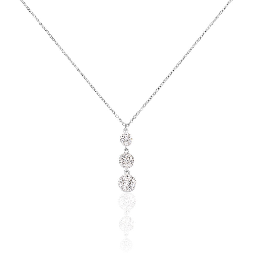 Collier Sandra Argent Blanc Oxyde De Zirconium - Colliers avec pierres Femme | Marc Orian