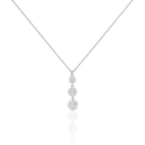 Collier Sandra Argent Blanc Oxyde De Zirconium - Colliers avec pierres Femme | Marc Orian