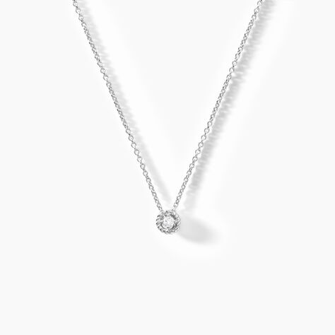 Collier Morissette Argent Blanc Diamant Synthétique - Colliers avec pierres Femme | Marc Orian
