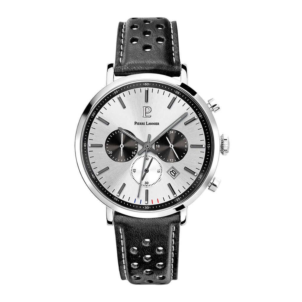 Montre Pierre Lannier Baron Argenté - Montres étanches Homme | Marc Orian