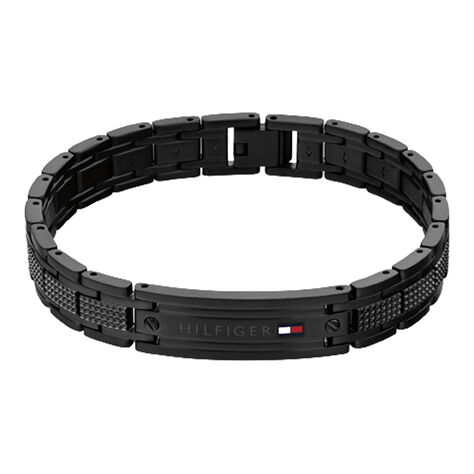 Bracelet Tommy Hilfiger Th-Oxford Acier Noir - Bracelets cha&icirc;nes Homme | Marc Orian