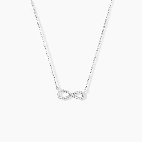 Collier Veda Argent Blanc Oxyde De Zirconium - Colliers avec pierres Femme | Marc Orian