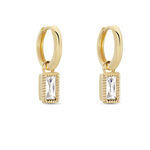 Creoles Plaqu&eacute; Or Regan Oxydes De Zirconium - Puces Femme | Marc Orian