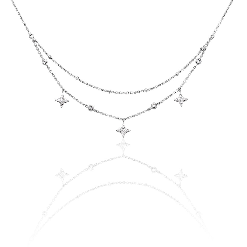 Collier Pricille Argent Blanc Oxyde De Zirconium - Colliers avec pierres Femme | Marc Orian