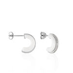 Cr&eacute;oles Noci Argent Blanc C&eacute;ramique Et Oxyde De Zirconium - Cr&eacute;oles Femme | Marc Orian