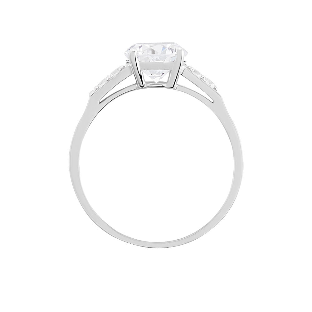 Bague Ivonne Or Blanc Oxyde De Zirconium - Solitaires Femme | Marc Orian