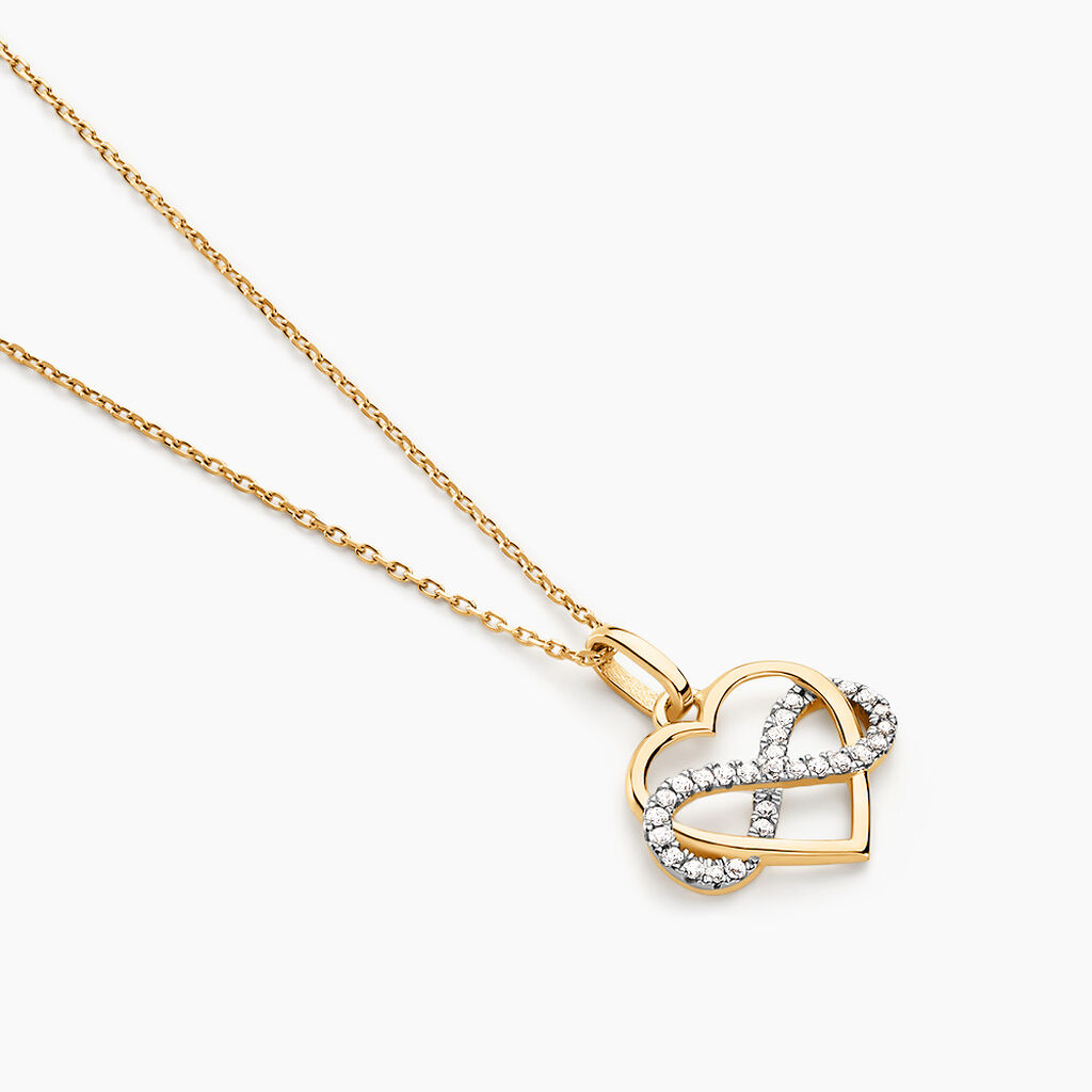 Collier Lachina Or Bicolore Oxyde De Zirconium - Colliers avec pierres Femme | Marc Orian