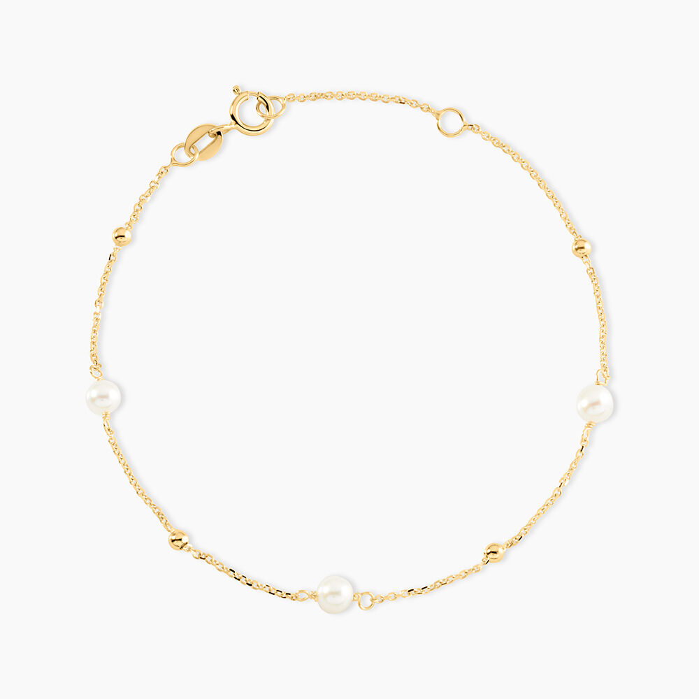 Bracelet Jolana Or Jaune Perle De Culture - Bracelets cha&icirc;nes Femme | Marc Orian