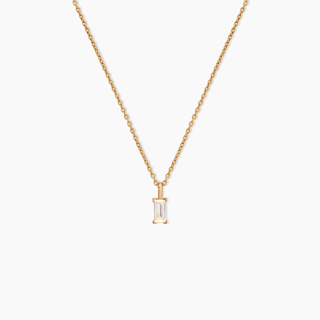 Collier Isobel Plaqu&eacute; Or Jaune Oxyde De Zirconium - Colliers avec pierres Femme | Marc Orian