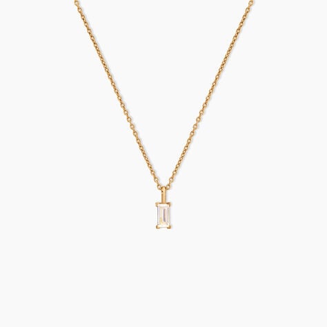 Collier Isobel Plaqu&eacute; Or Jaune Oxyde De Zirconium - Colliers avec pierres Femme | Marc Orian
