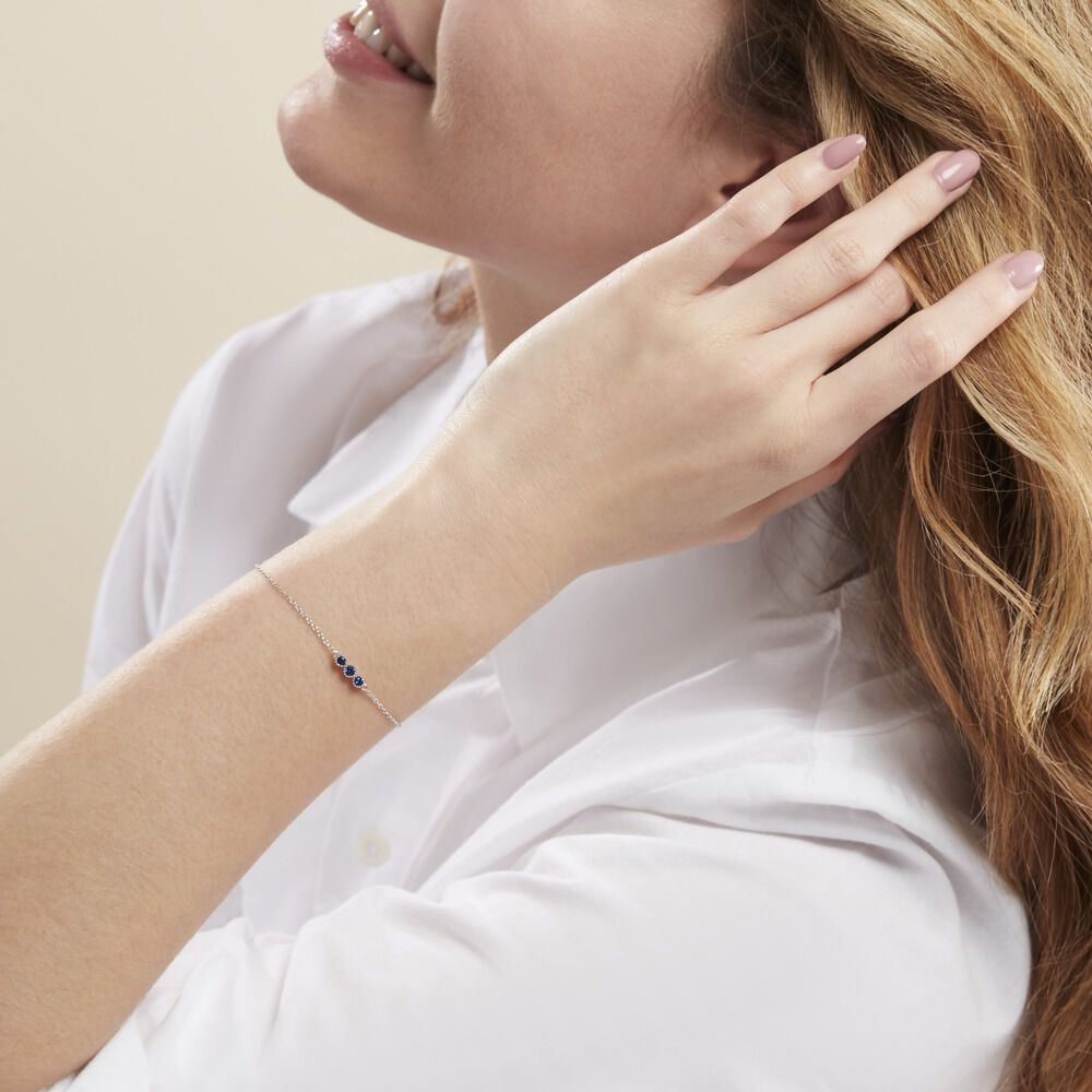 Bracelet Kasey Argent Blanc Oxyde De Zirconium - Bracelets chaînes Femme | Marc Orian