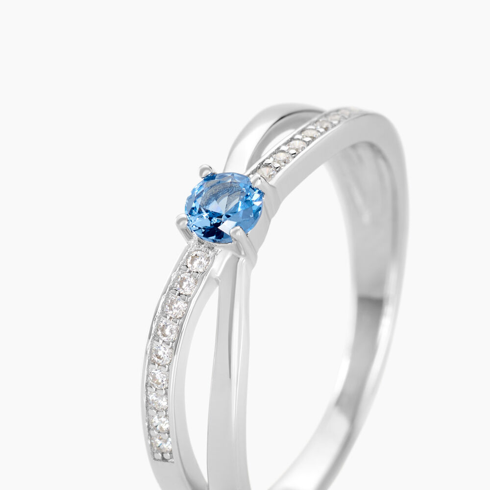Bague Bertheline Argent Blanc Oxyde De Zirconium - Solitaires Femme | Marc Orian