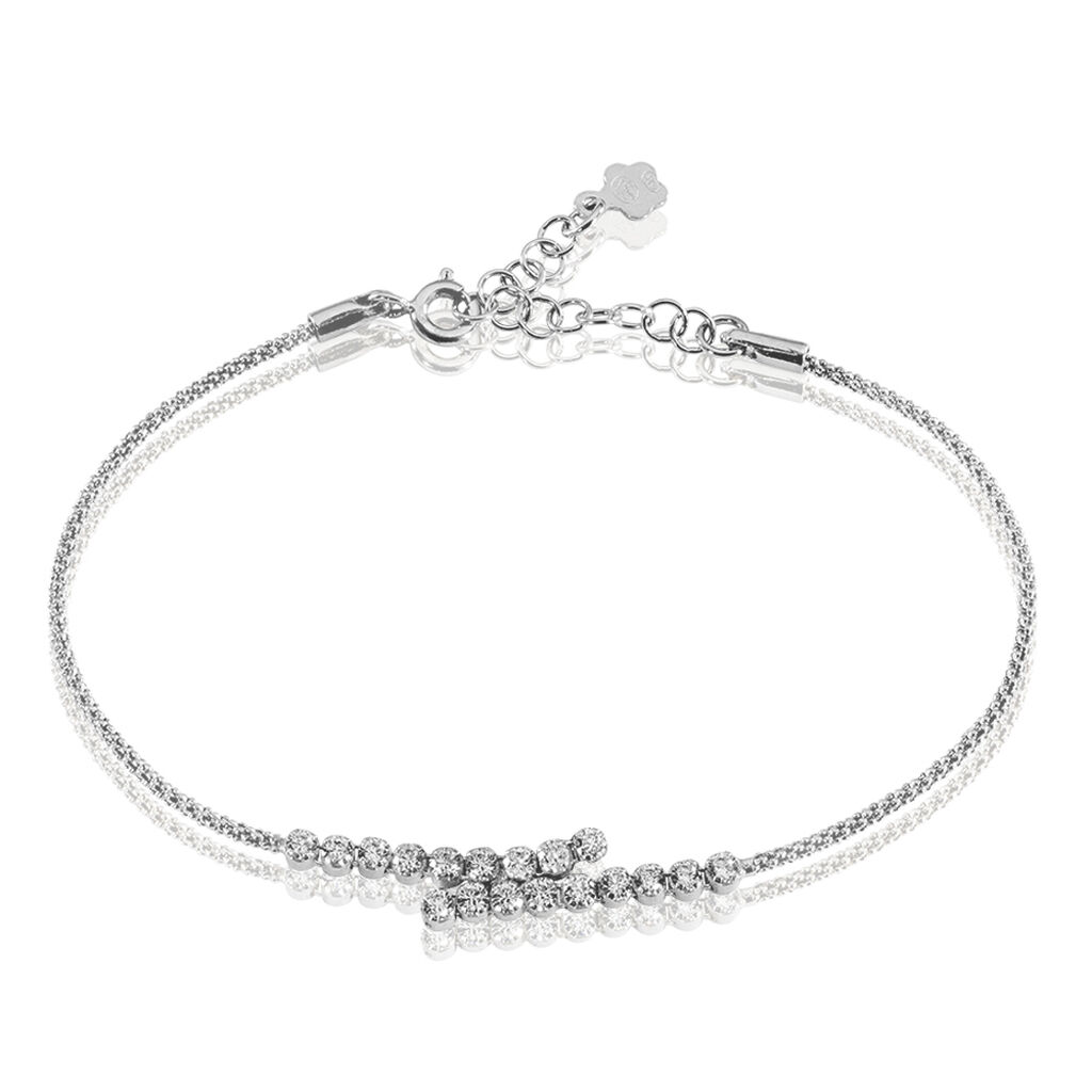Bracelet Shirley Argent Blanc Oxyde De Zirconium - Bracelets chaînes Femme | Marc Orian