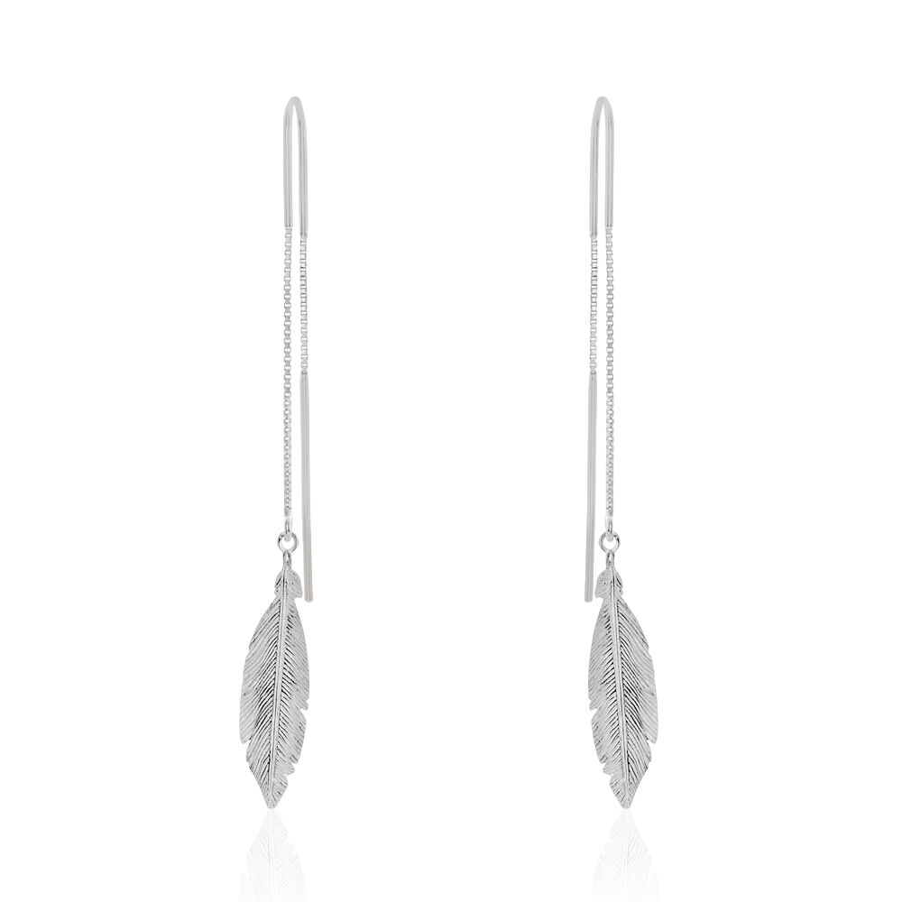 Boucles D'oreilles Pendantes Euriell Argent Blanc -  Femme | Marc Orian