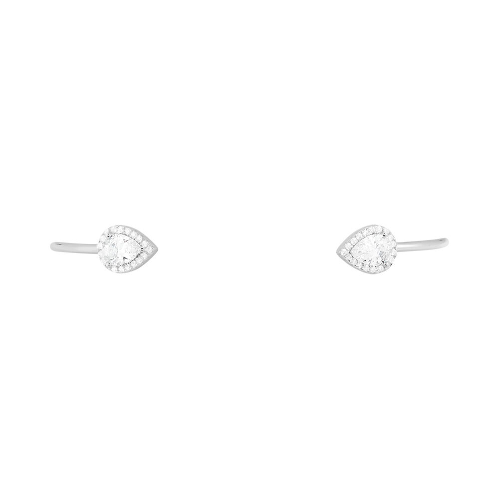 Bracelet Jonc Maddie Argent Blanc Oxyde De Zirconium - Bracelets joncs Femme | Marc Orian