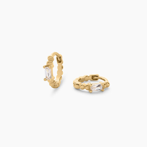 Créoles Louisie Plaqué Or Jaune Oxyde De Zirconium - Créoles Femme | Marc Orian