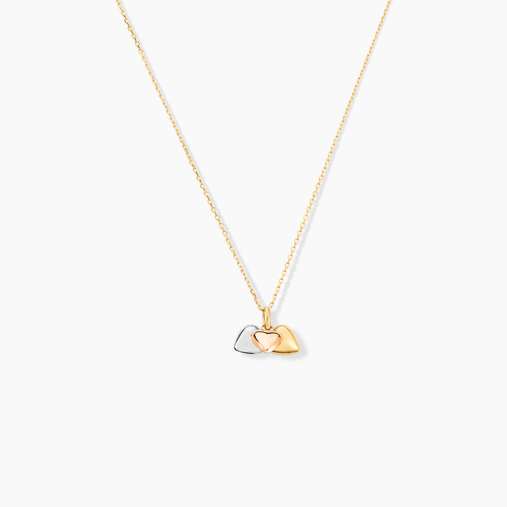 Pendentif Eudocie Triple Coeurs Or Tricolore - Pendentifs Famille | Marc Orian