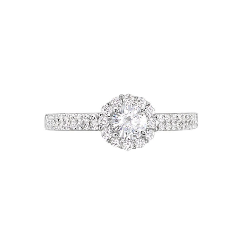 Bague Solitaire Fathima Or Blanc Oxyde De Zirconium - Solitaires Femme | Marc Orian
