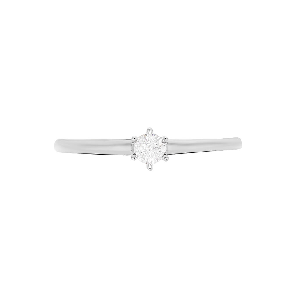 Bague Solitaire Samantha Or Blanc Diamant - Bagues Solitaire Femme | Marc Orian